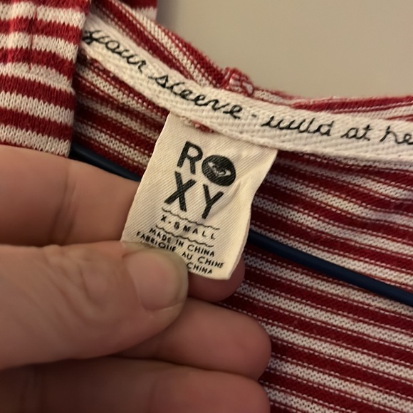 ROXY red and white striped hoodie - Picture 2 of 3